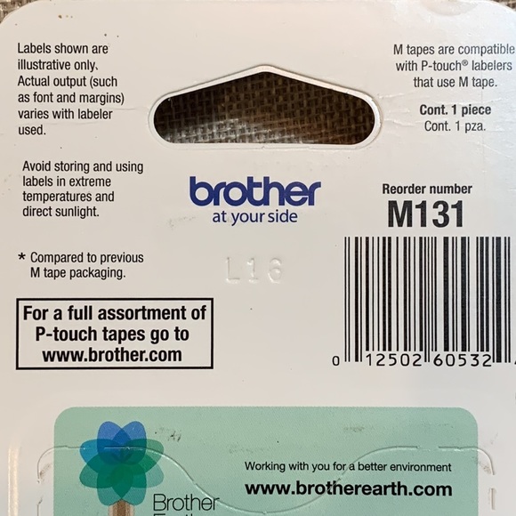 Brother P-Touch M-131 Tape: Black Print on Clear 1/2 Inch Wide - Picture 5 of 6